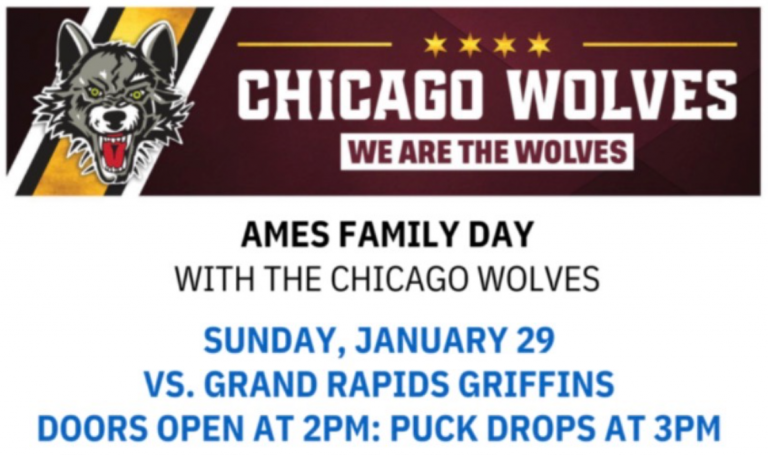 Ames at Chicago Wolves Game