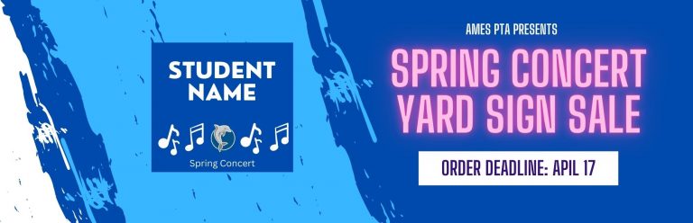 Hey 4th & 5th Grade Parents, Buy Your Spring Concert Yard Sign Here