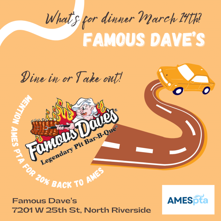 Famous Dave’s Restaurant Night 3/14