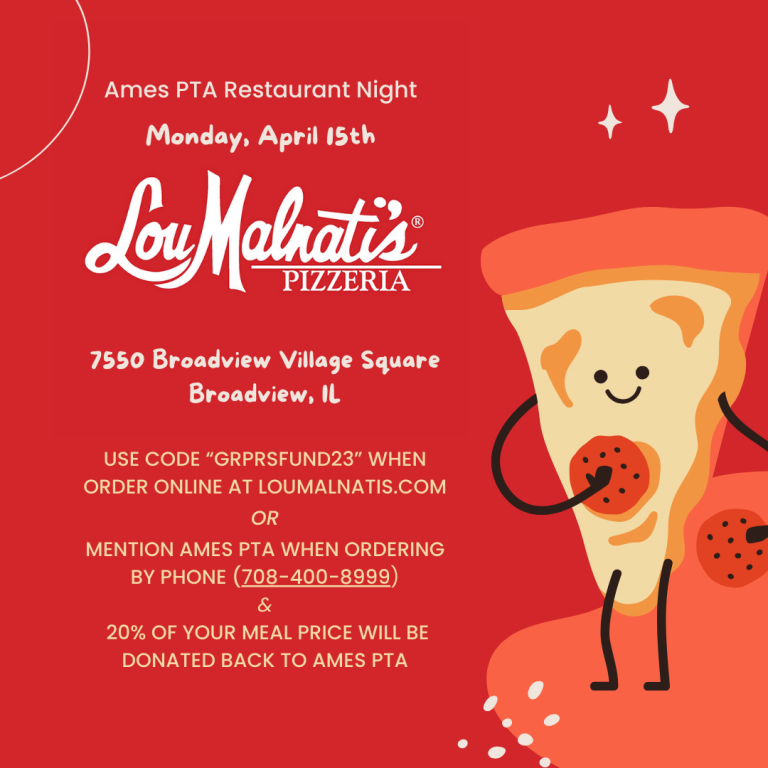 Lou Malnati’s Pizza Fundraiser 4/15!